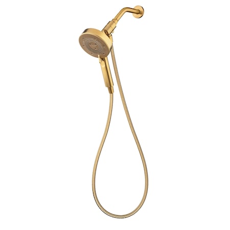 Brondell Nebia Yuba 5-Setting Water Saving Handshower with HaloNetic Dual Docking System, Matte Gold NE80-HSHNBB-MG